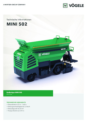 Verrijdbare asfalteermachine Vögele Mini 502