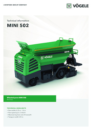 Verrijdbare asfalteermachine Vögele Mini 502