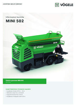 Verrijdbare asfalteermachine Vögele Mini 502
