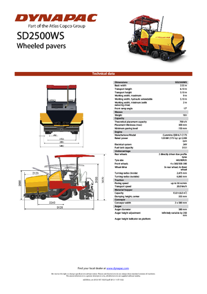 Verrijdbare asfalteermachine Dynapac SD 2500 WS