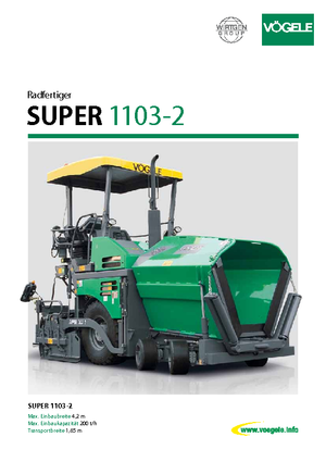 Verrijdbare asfalteermachine Vögele Super 1103-2