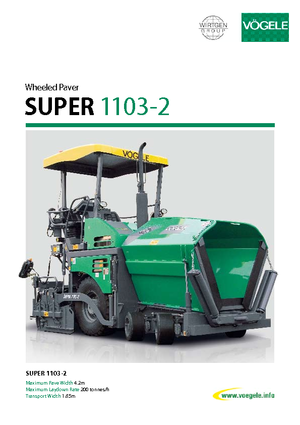 Verrijdbare asfalteermachine Vögele Super 1103-2