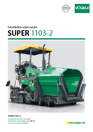Verrijdbare asfalteermachine Vögele Super 1103-2