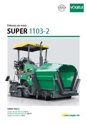 Verrijdbare asfalteermachine Vögele Super 1103-2