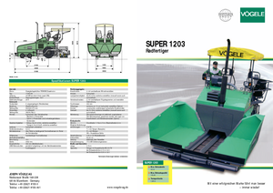 Verrijdbare asfalteermachine Vögele Super 1203