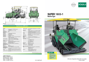 Verrijdbare asfalteermachine Vögele Super 1603-1