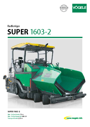 Verrijdbare asfalteermachine Vögele Super 1603-2