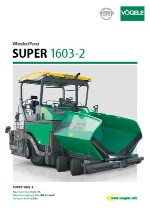 Verrijdbare asfalteermachine Vögele Super 1603-2