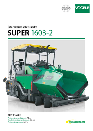 Verrijdbare asfalteermachine Vögele Super 1603-2