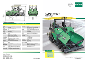 Verrijdbare asfalteermachine Vögele Super 1803-1