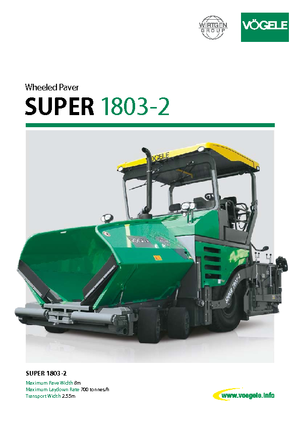 Verrijdbare asfalteermachine Vögele Super 1803-2