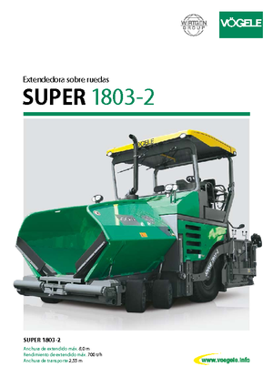 Verrijdbare asfalteermachine Vögele Super 1803-2