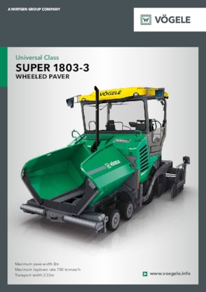Verrijdbare asfalteermachine Vögele Super 1803-3
