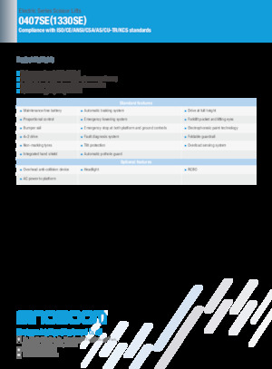 Verrijdbare schaarliften Sinoboom 0407SE