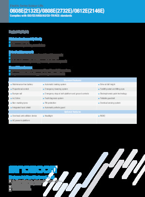 Verrijdbare schaarliften Sinoboom 0608E