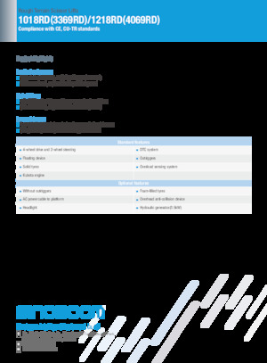 Verrijdbare schaarliften Sinoboom 1018RD