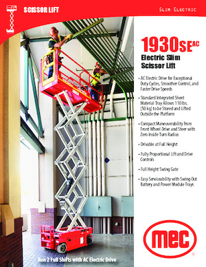 Verrijdbare schaarliften MEC 1930SEAC Slim