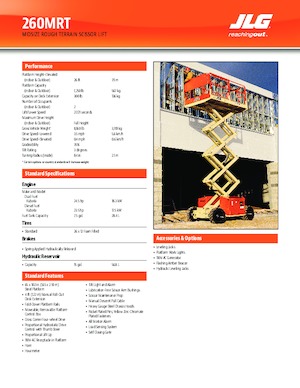 Verrijdbare schaarliften JLG 260MRT