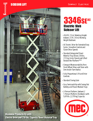 Verrijdbare schaarliften MEC 3346SEAC Compact