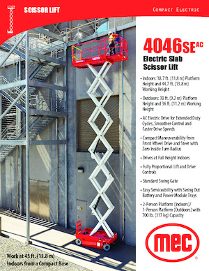 Verrijdbare schaarliften MEC 4046SEAC Compact
