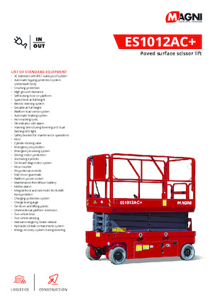 Verrijdbare schaarliften MAGNI ES1012AC+