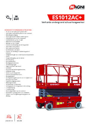 Verrijdbare schaarliften MAGNI ES1012AC+