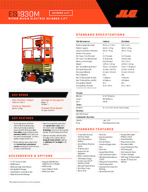 Verrijdbare schaarliften JLG ES1930M