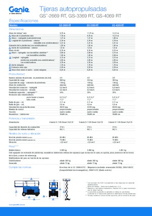 Verrijdbare schaarliften Genie GS-3369 RT