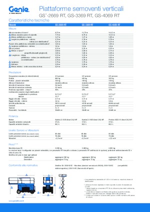 Verrijdbare schaarliften Genie GS-3369 RT