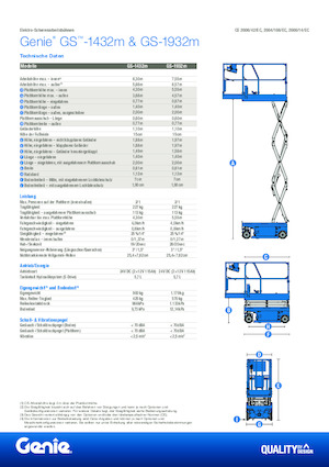 Verrijdbare schaarliften Genie GS-1432m E-Drive