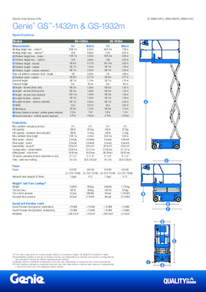 Verrijdbare schaarliften Genie GS-1432m E-Drive