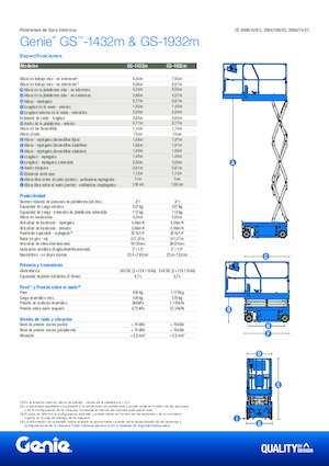 Verrijdbare schaarliften Genie GS-1432m E-Drive