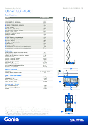 Verrijdbare schaarliften Genie GS-4046