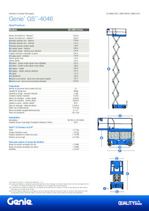 Verrijdbare schaarliften Genie GS-4046