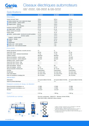 Verrijdbare schaarliften Genie GS-3232 Hydraulic