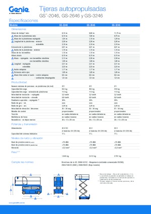 Verrijdbare schaarliften Genie GS-3246