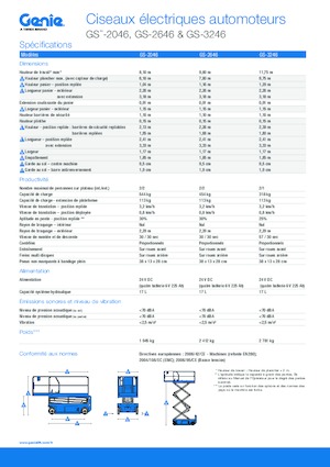 Verrijdbare schaarliften Genie GS-3246
