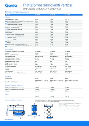 Verrijdbare schaarliften Genie GS-3246