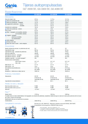 Verrijdbare schaarliften Genie GS-3369 BE