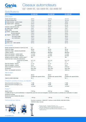 Verrijdbare schaarliften Genie GS-3369 BE