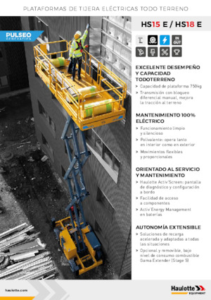 Verrijdbare schaarliften Haulotte HS18E