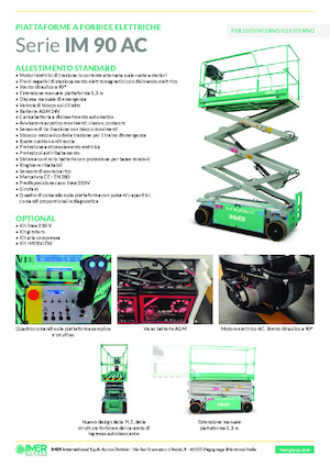 Verrijdbare schaarliften Imer IM 6390 AC
