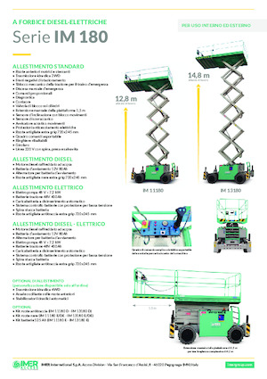 Verrijdbare schaarliften Imer IM 13180 E