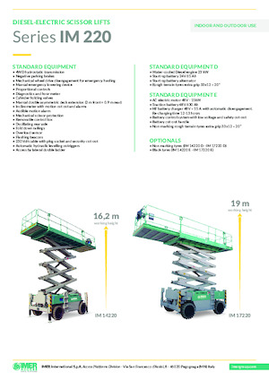 Verrijdbare schaarliften Imer IM 14220 D