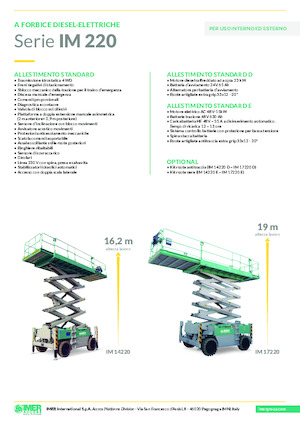 Verrijdbare schaarliften Imer IM 14220 D