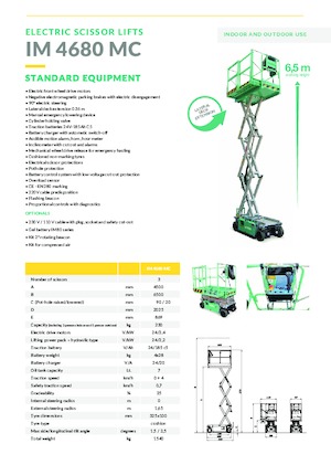 Verrijdbare schaarliften Imer IM 4680 MC