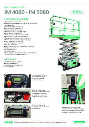 Verrijdbare schaarliften Imer IM 4080 UL
