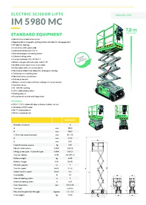 Verrijdbare schaarliften Imer IM 5980 MC