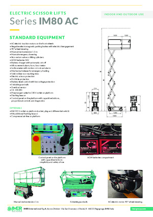 Verrijdbare schaarliften Imer IM 5980 AC