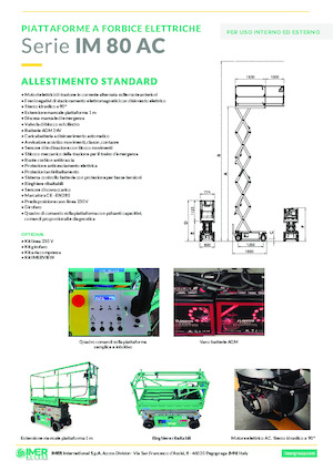Verrijdbare schaarliften Imer IM 5980 AC